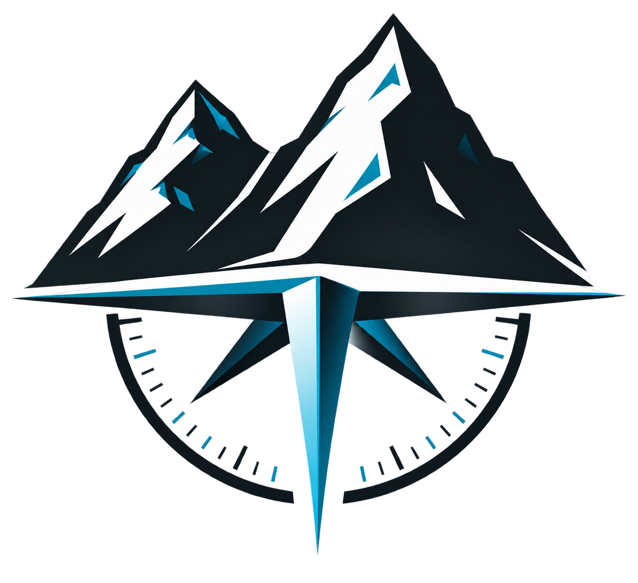 AIRE FIELDCRAFT mountain and compass logo mark